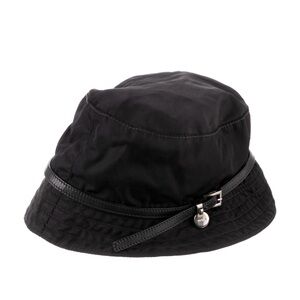 PRADA Black Nylon Bucket Hat  Size XS